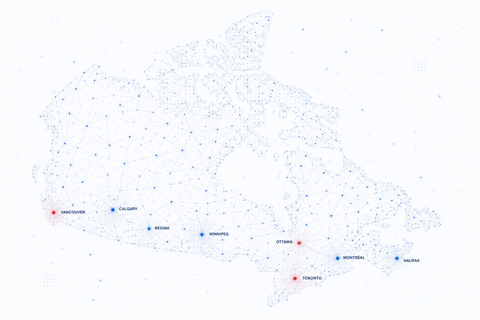 MyCanada connected services network across Canada